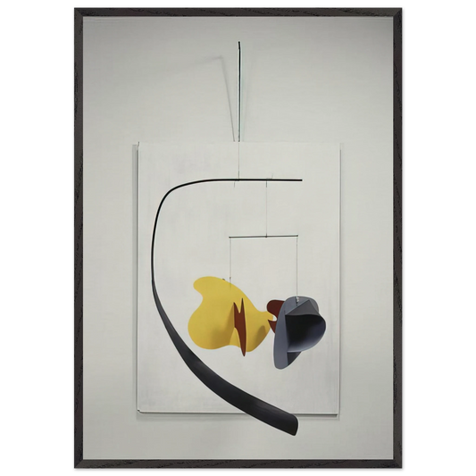 WHITE PANEL 1936 - Alexander Calder 70x100 cm / 28x40 inches Framed Art Print – Black Wooden Frame