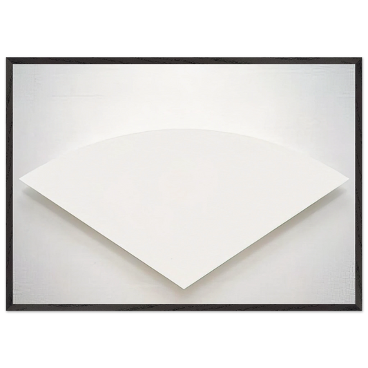 White Curve - Ellsworth Kelly 70x100 cm / 28x40 inches Framed Art Print – Black Wooden Frame