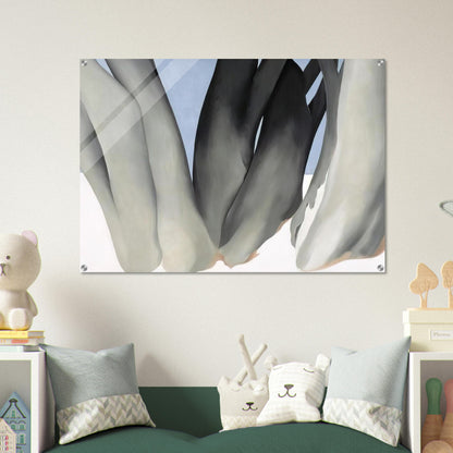 Bare Tree Trunks with Snow - Georgia O'Keeffe Acrylic Print - 70x100 cm / 28x40″ inches