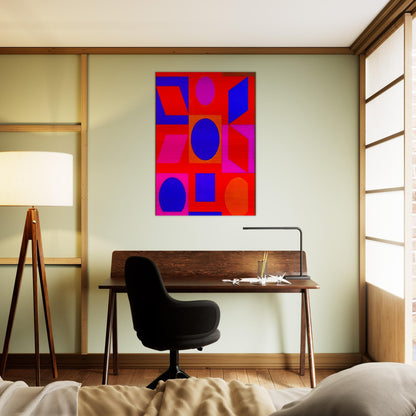 Alphabet VR - 1960 - Victor Vasarely Brushed Aluminum Print - 70x100 cm / 28x40 inches | Victor Vasarely Aluminum Print | Victor Vasarely Prints