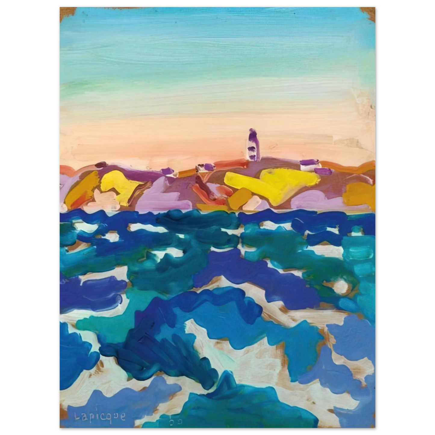 Charles Lapicque - Le Phare - 1958  75x100 cm / 30x40inches Fine Art Poster