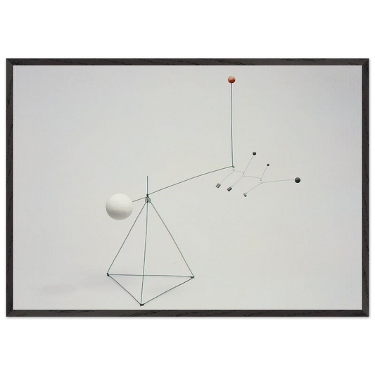 SMALL FEATHERS 1931 - Alexander Calder 70x100 cm / 28x40 inches Framed Art Print – Black Wooden Frame