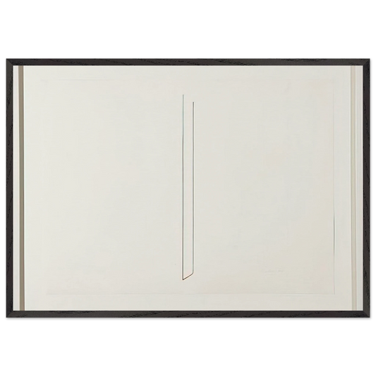 Untitled - 1975 N3 - Fred Sandback 70x100 cm / 28x40 inches Framed Art Print – Black Wooden Frame