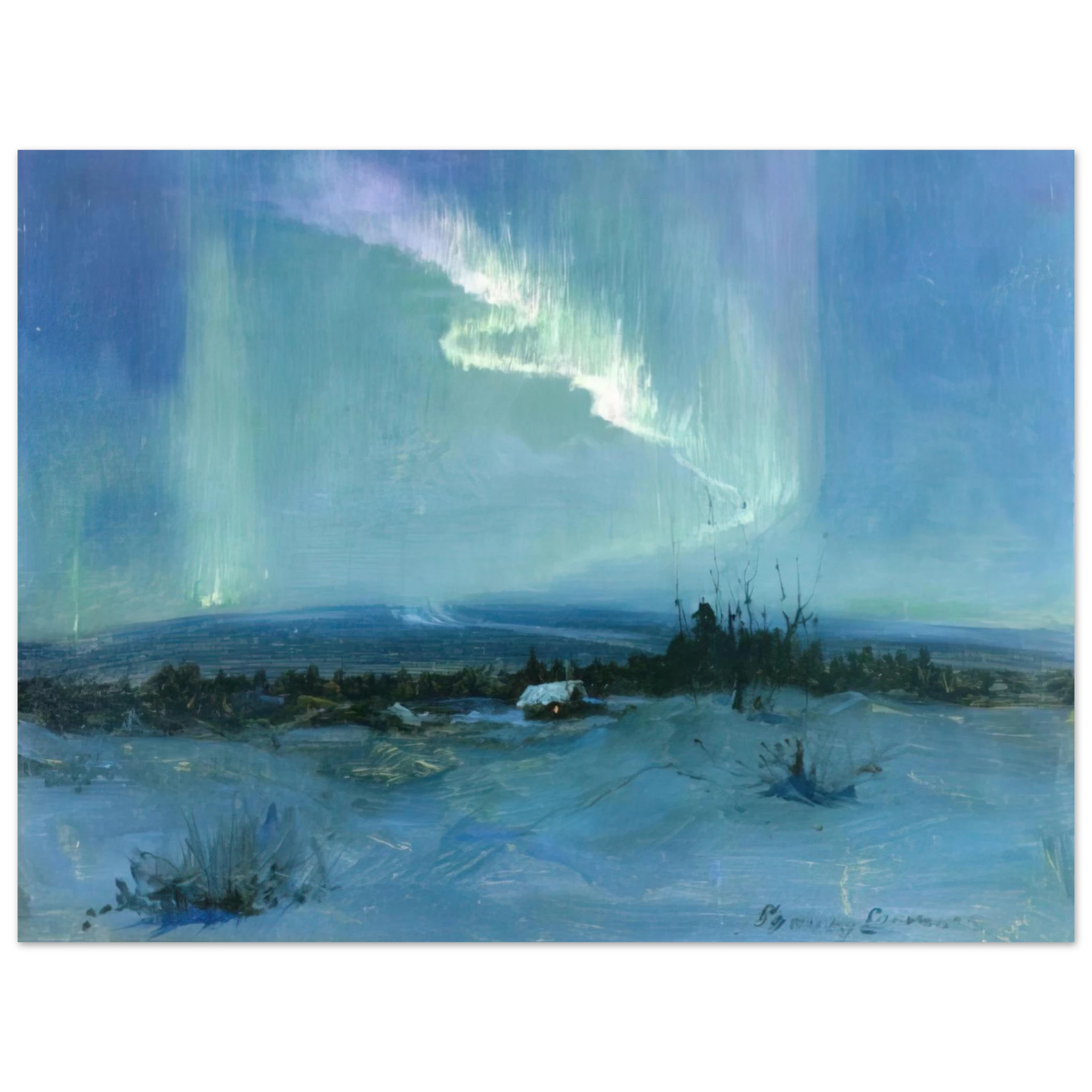 Sydney Laurence - Northern Lights - Romanticism  75x100 cm / 30x40inches Fine Art Poster