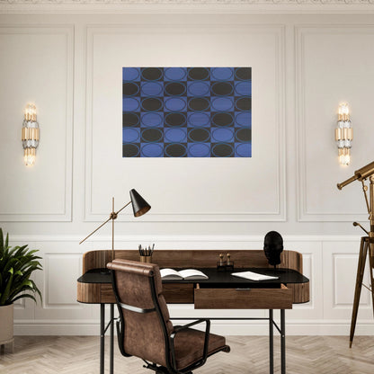 Carre bleu et noir - 1980 - Antonio Asis Brushed Aluminum Print - 70x100 cm / 28x40 inches | Antonio Asis Aluminum Print | Antonio Asis Prints