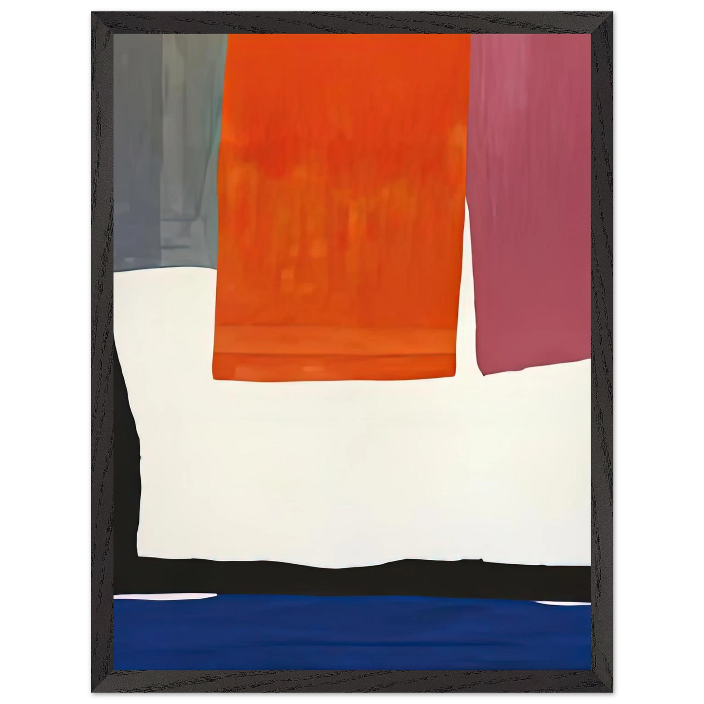 Helen Frankenthaler - The Human Edge, 1967- Wall Art - 30x40 cm / 12x16 inches - Premium Wooden Framed Poster With Fine Art Paper-canvas - Wood frame