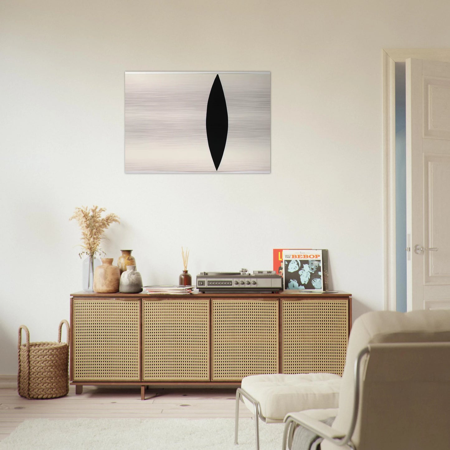 Mandorla Form - Ellsworth Kelly Brushed Aluminum Print - 70x100 cm / 28x40 inches | Ellsworth Kelly Aluminum Print | Ellsworth Kelly Prints