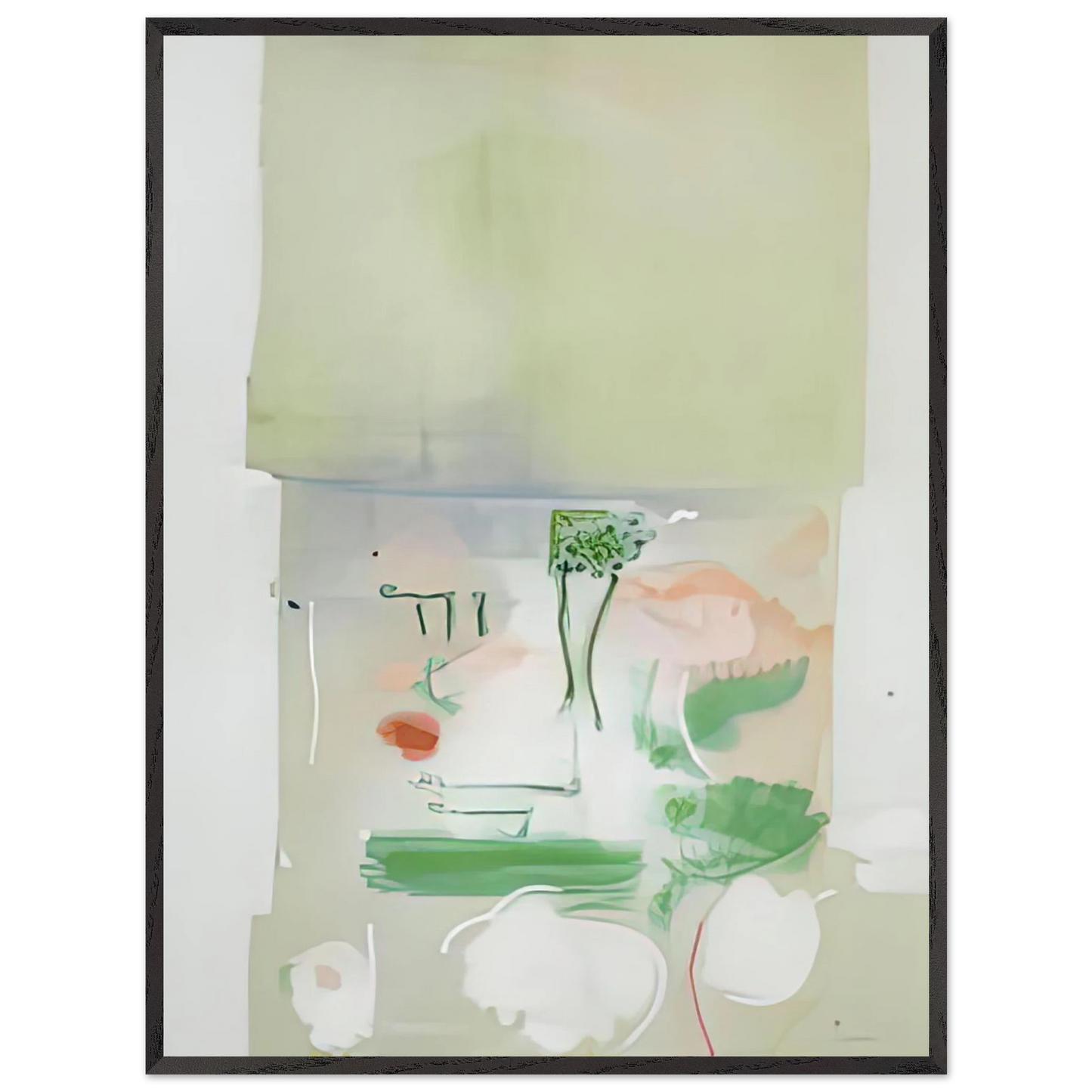 Helen Frankenthaler - Faerie Tale, 1988- Wall Art - 30x40 cm / 12x16 inches - Premium Wooden Framed Poster With Fine Art Paper-canvas - White frame