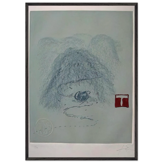 APARICIONS 3 1982 - Antoni Tapies 70x100 cm / 28x40 inches Framed Art Print – Black Wooden Frame