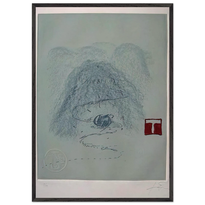 APARICIONS 3 1982 - Antoni Tapies 70x100 cm / 28x40 inches Framed Art Print – Black Wooden Frame