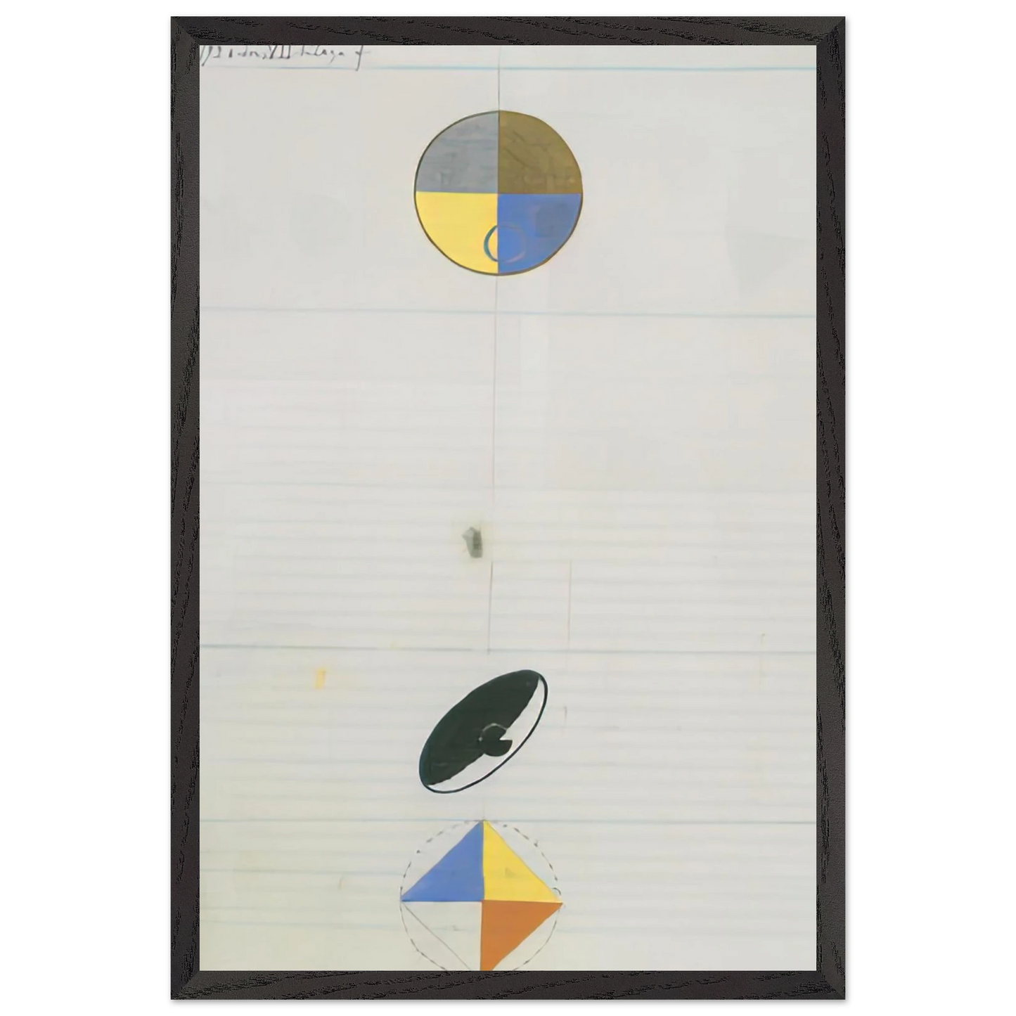 Hilma af Klint - SERIES NO VII NO 3F 1920 Wall art - 30x40 cm / 12x16 inches - Premium Wooden Framed Poster With Fine Art Paper - White frame
