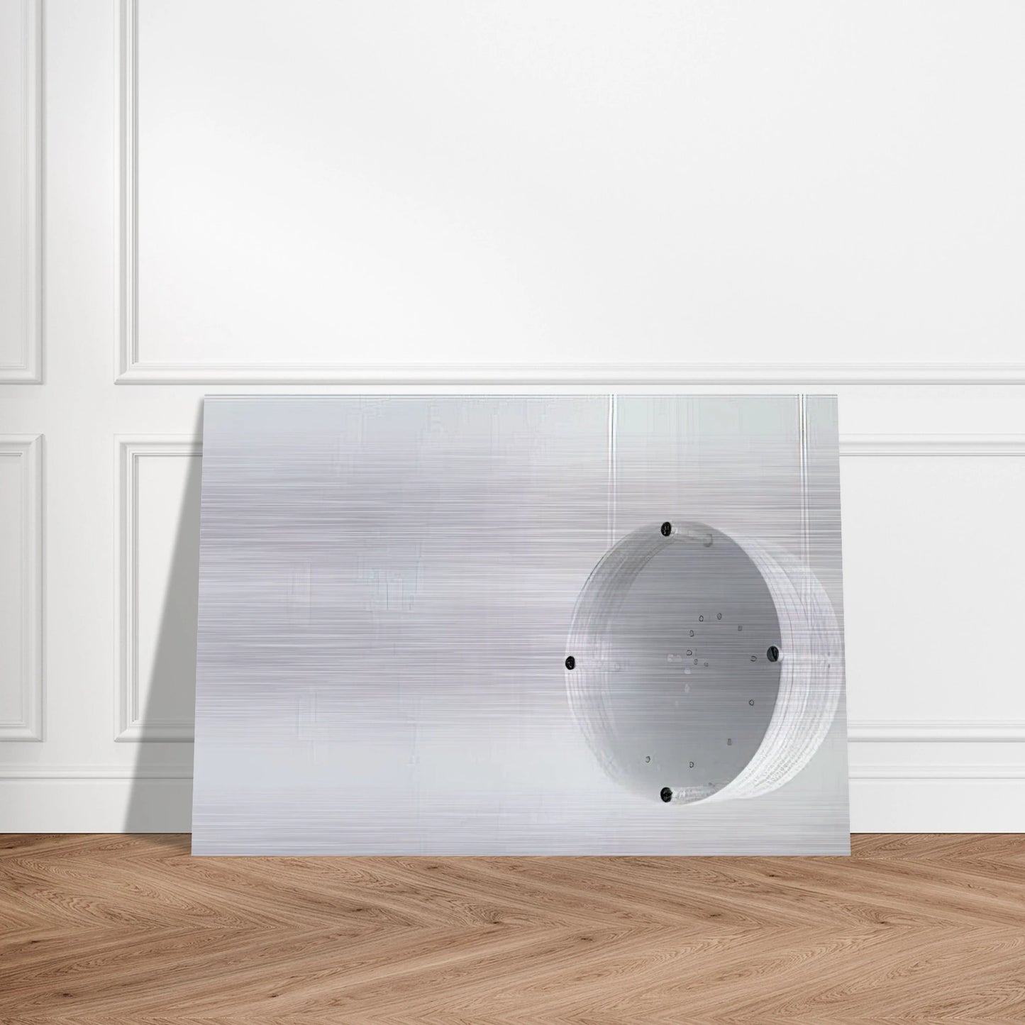 Disco Zero - 1971 - Mira Schendel Brushed Aluminum Print - 70x100 cm / 28x40 inches | Mira Schendel Aluminum Print | Mira Schendel Prints