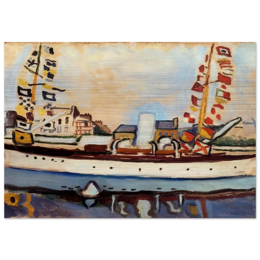 THE ENGLISH YACHT 1906 - Raoul Dufy Brushed Aluminum Print - 70x100 cm / 28x40 inches | Raoul Dufy Aluminum Print | Raoul Dufy Prints