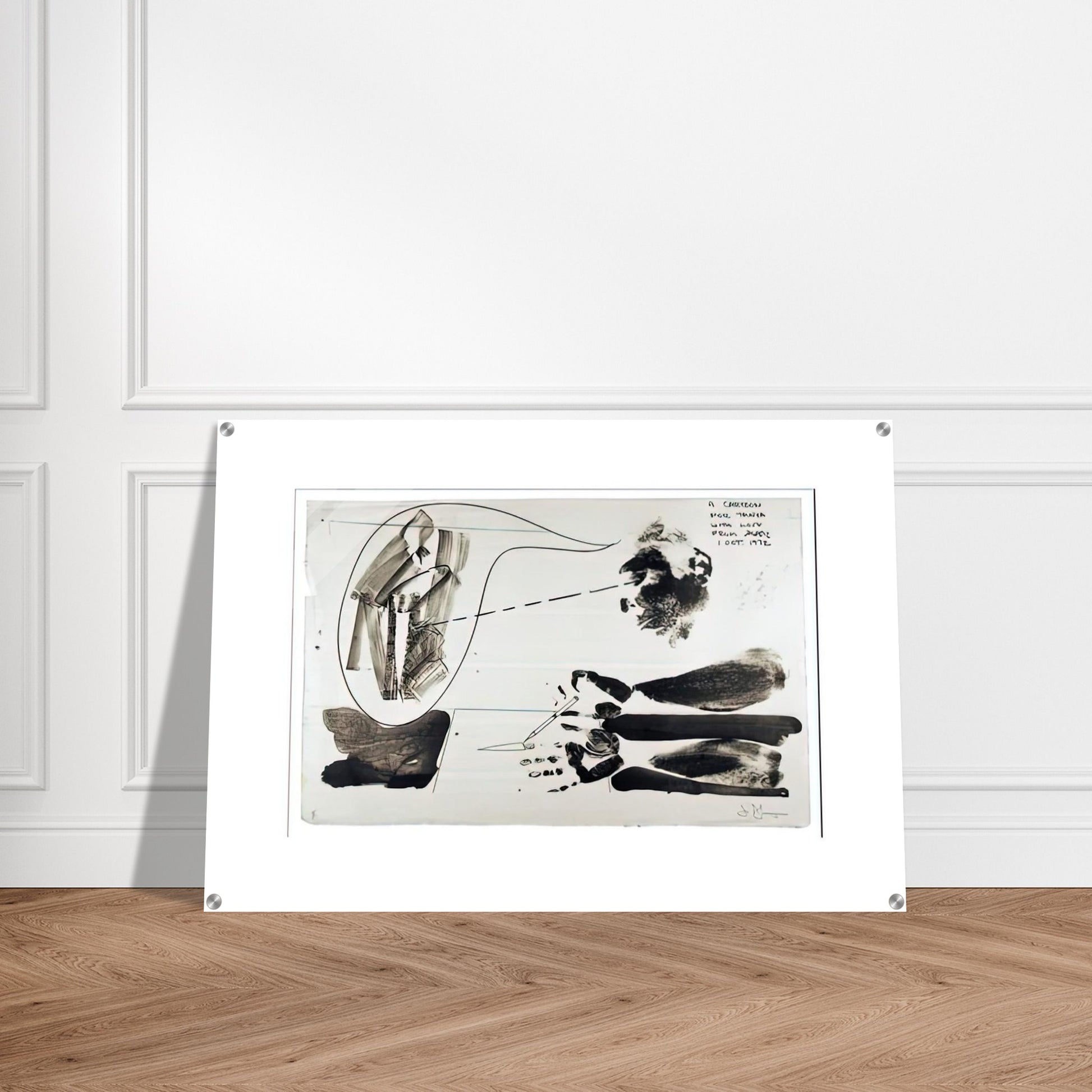 CARTOON FOR TANYA 1972 - Jasper Johns Acrylic Print - 70x100 cm / 28x40″ inches