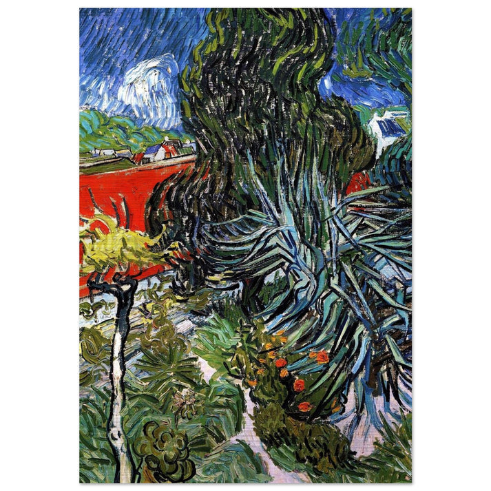 The Garden of Doctor Gachet at Auvers-sur-Oise - Vincent van Gogh Brushed Aluminum Print - 70x100 cm / 28x40 inches | Vincent van Gogh Aluminum Print | Vincent van Gogh Prints