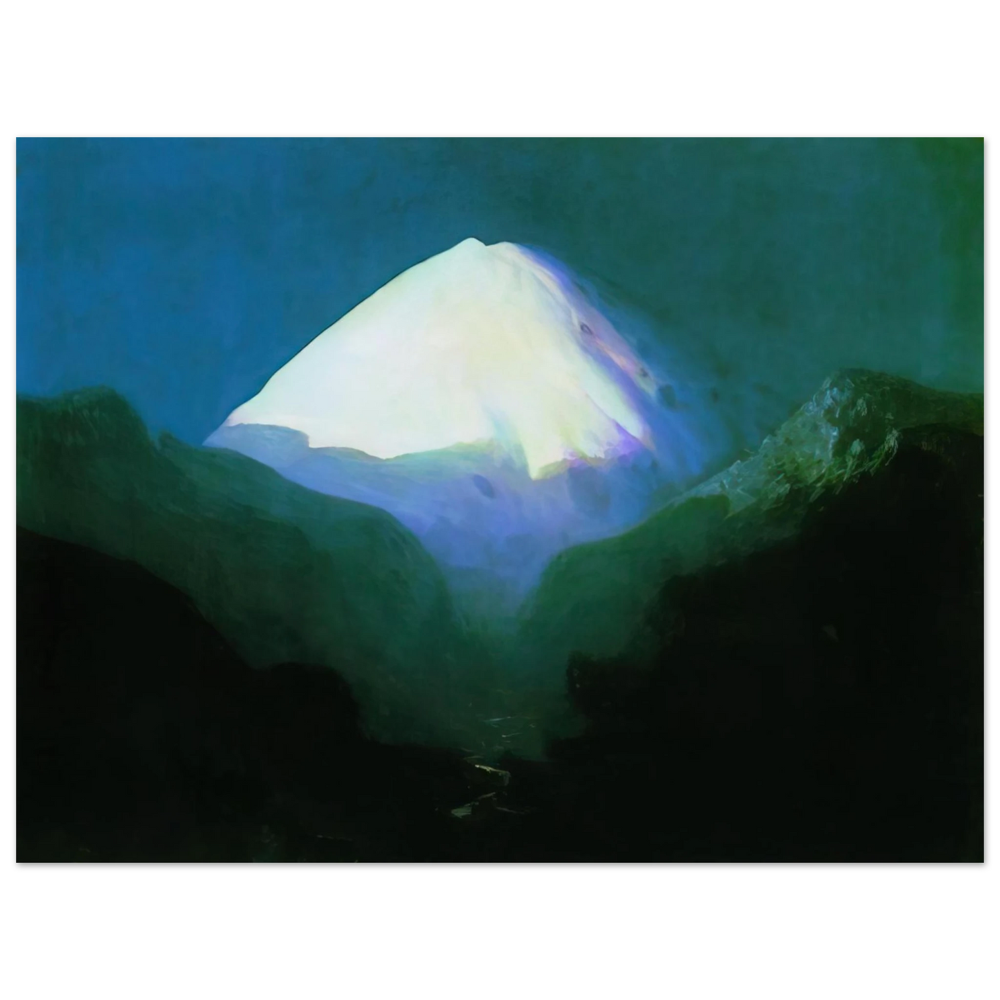 Arkhyp Kuindzhi - Elbrus. Moonlit Night  75x100 cm / 30x40inches Fine Art Poster