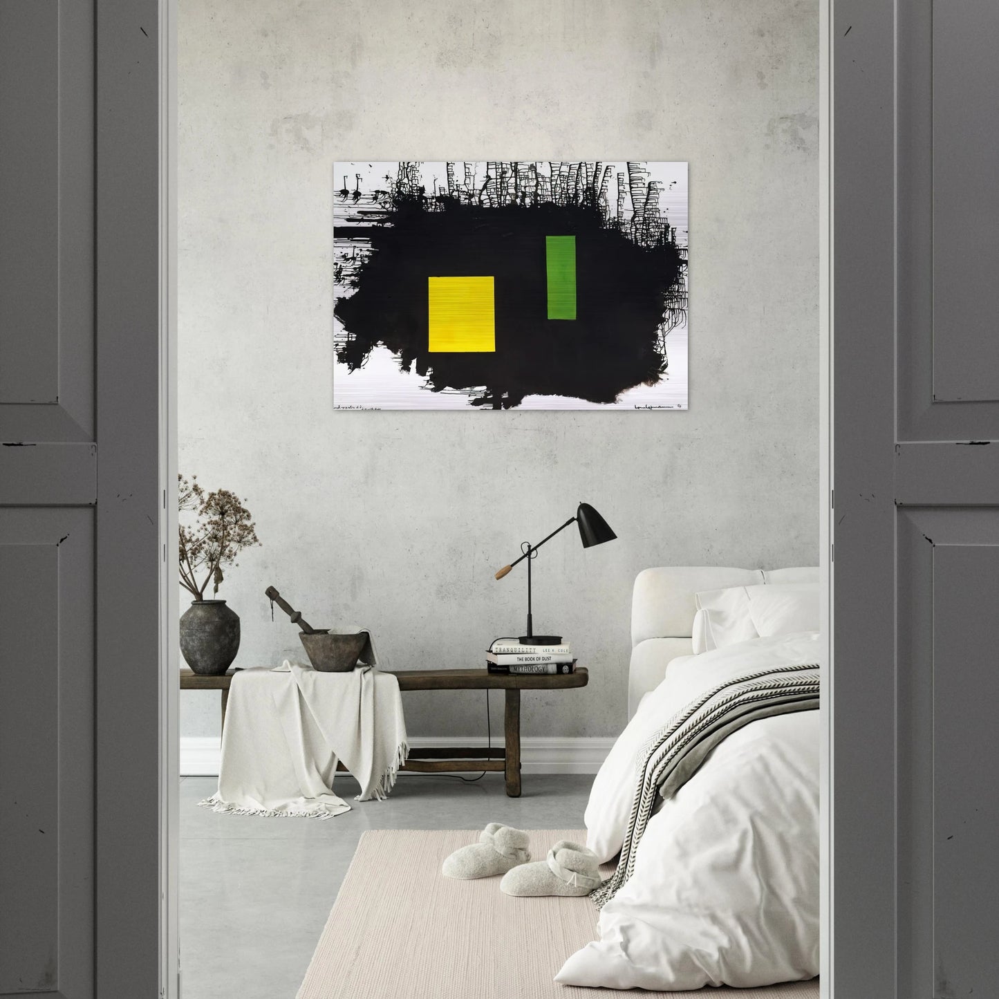 To J.F.K. - A Thousand Roots Did Die With Thee - Hans Hofmann Brushed Aluminum Print - 70x100 cm / 28x40 inches | Hans Hofmann Aluminum Print | Hans Hofmann Prints