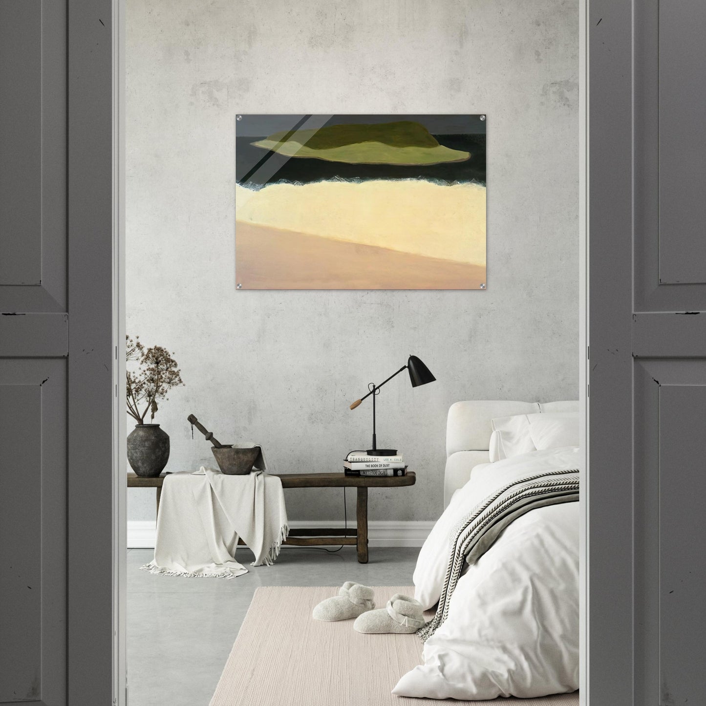 Offshore Island - 1958 - Milton Avery Acrylic Print - 70x100 cm / 28x40″ inches | Milton Avery Wall Art | Milton Avery Prints