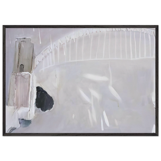 Lavender Bay in the Rain - Neo-Expressionism - Brett Whiteley 70x100 cm / 28x40 inches Framed Art Print – Black Wooden Frame