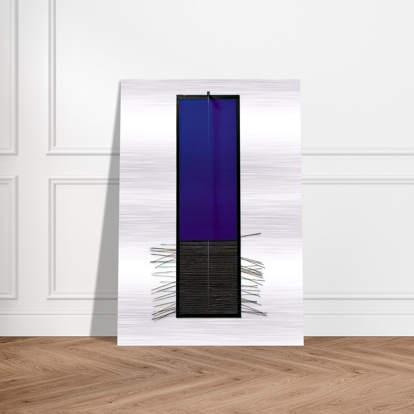 BLEU VERTICAL - Jesus Rafael Soto Brushed Aluminum Print - 70x100 cm / 28x40 inches | Jesus Rafael Soto Aluminum Print | Jesus Rafael Soto Prints