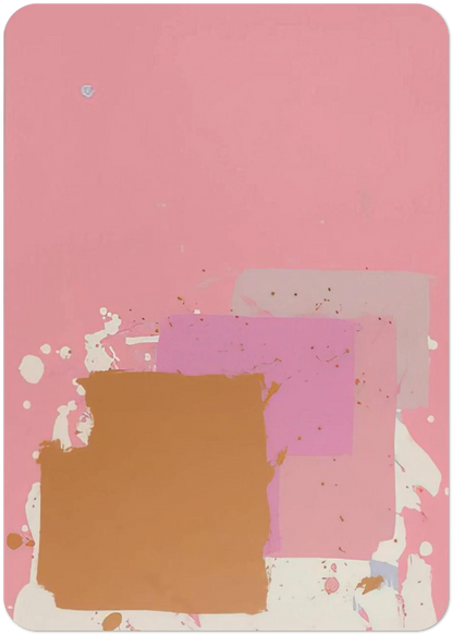 Brown Black on Pink - 1971 By John Hoyland Pack of 10 Post Cards | John Hoyland Post Cards | A6 (10.5 x 14.8 cm) - 4.1 x 5.8 inches