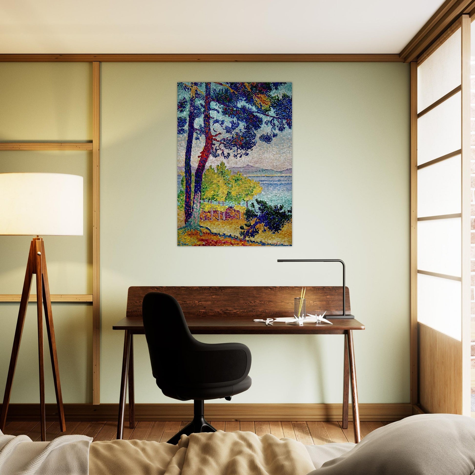 Afternoon at Pardigon, Var - Henri-Edmond Cross Brushed Aluminum Print - 70x100 cm / 28x40 inches | Henri-Edmond Cross Aluminum Print | Henri-Edmond Cross Prints