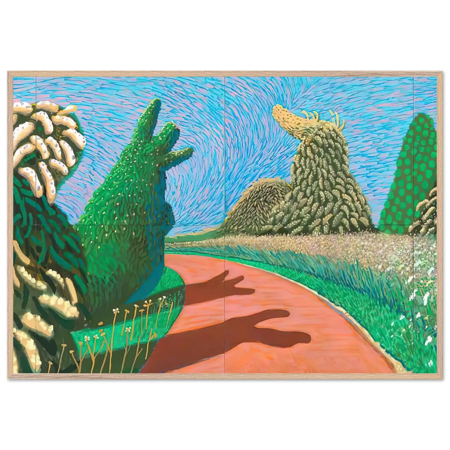 David Hockney - David Hockney Wall art - 60x80 cm / 24x32 Inches - Premium Wooden Framed Poster With Fine Art Paper - Black frame