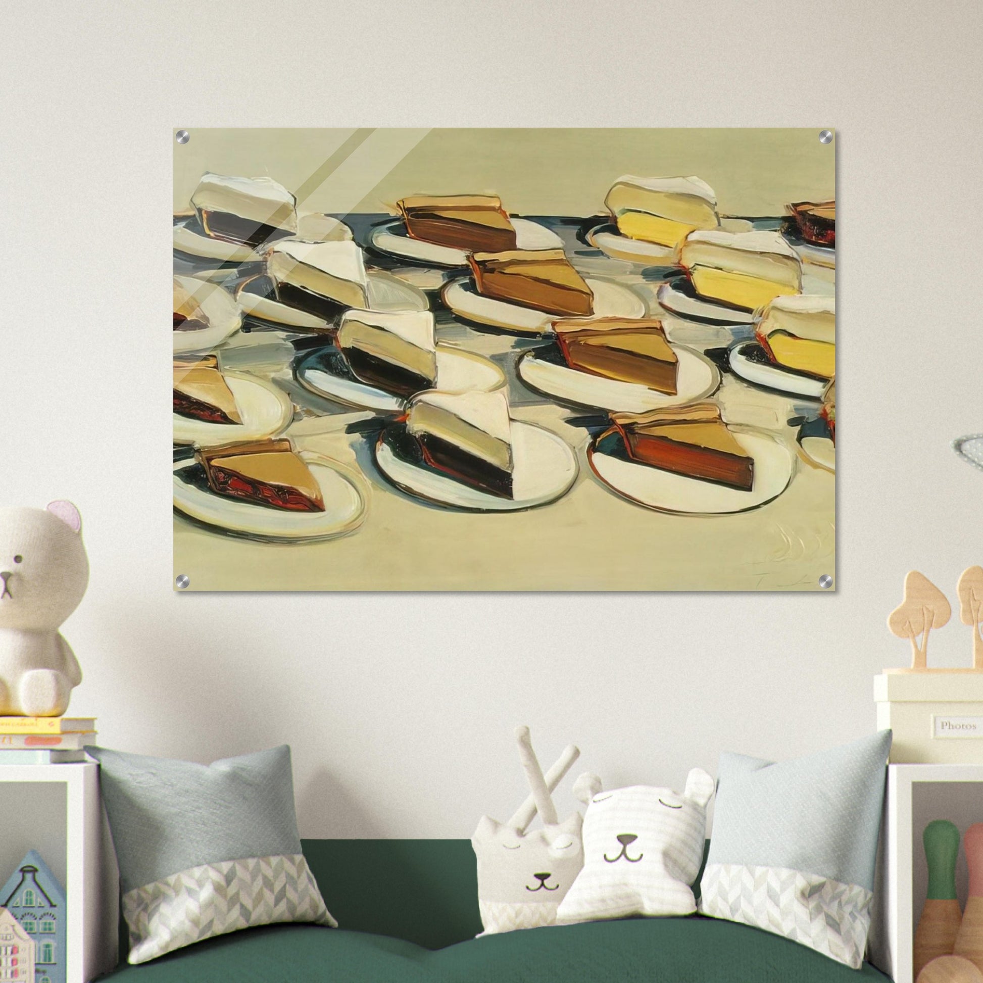 Pies, Pies, Pies - 1961 - Wayne Thiebaud Acrylic Print - 70x100 cm / 28x40″ inches