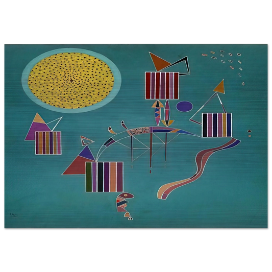 INTIME MESSAGE 1942 - Wassily Kandinsky Brushed Aluminum Print - 70x100 cm / 28x40 inches | Wassily Kandinsky Aluminum Print | Wassily Kandinsky Prints