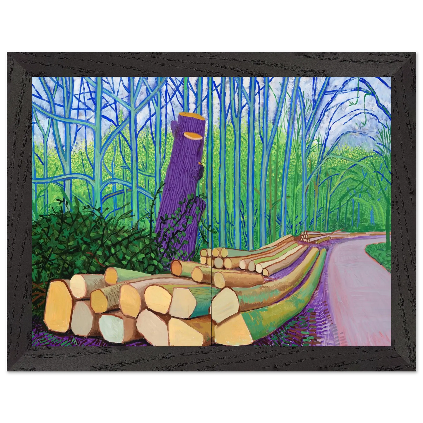 David Hockney - David Hockney Wall art - 15x20 cm / 6x8 Inches - Premium Wooden Framed Poster With Fine Art Paper - Black frame