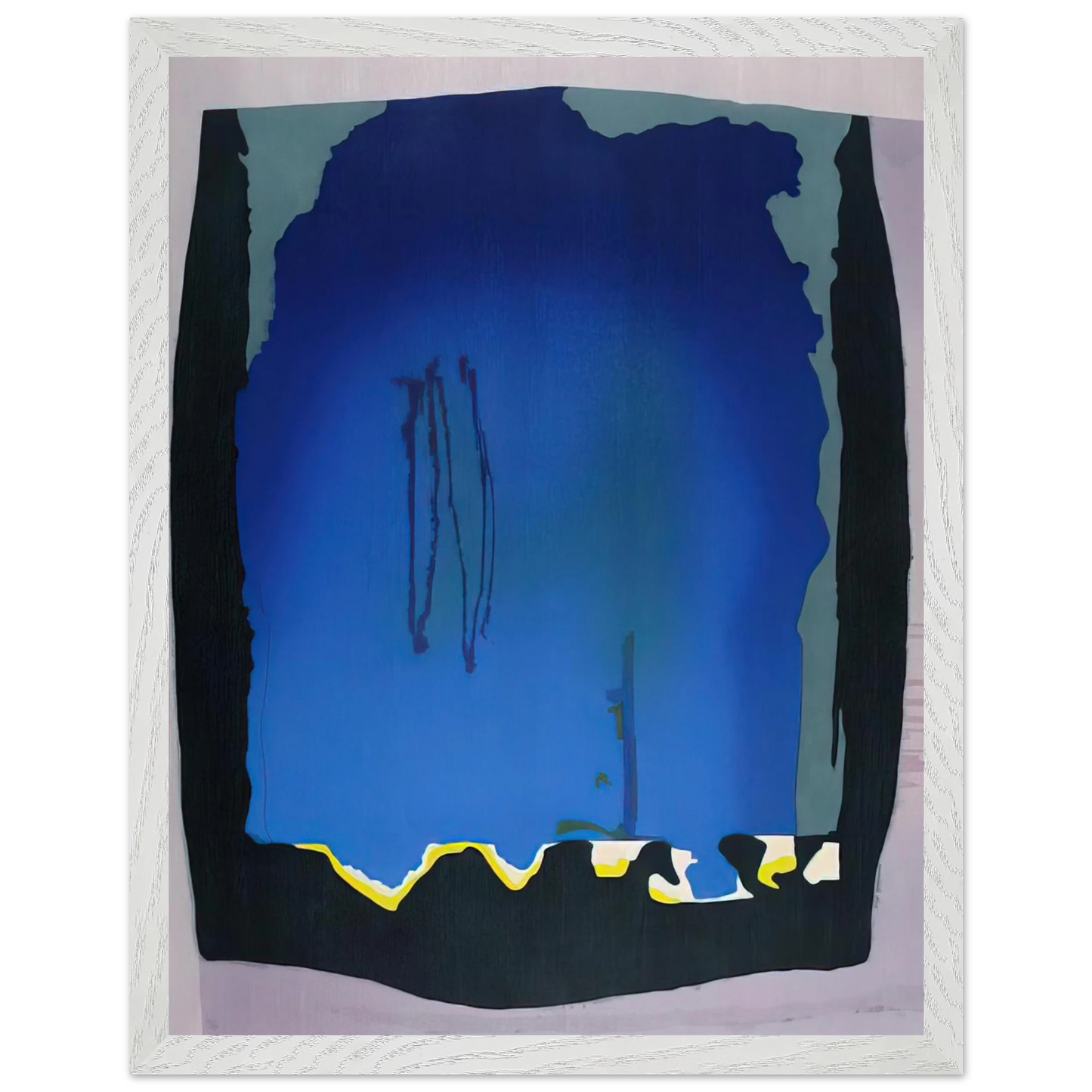 Helen Frankenthaler - Freefall - 1992 Wall art - A2 (42 x 59.4  cm) - Premium Wooden Framed Poster With Fine Art Paper-canvas - Wood frame