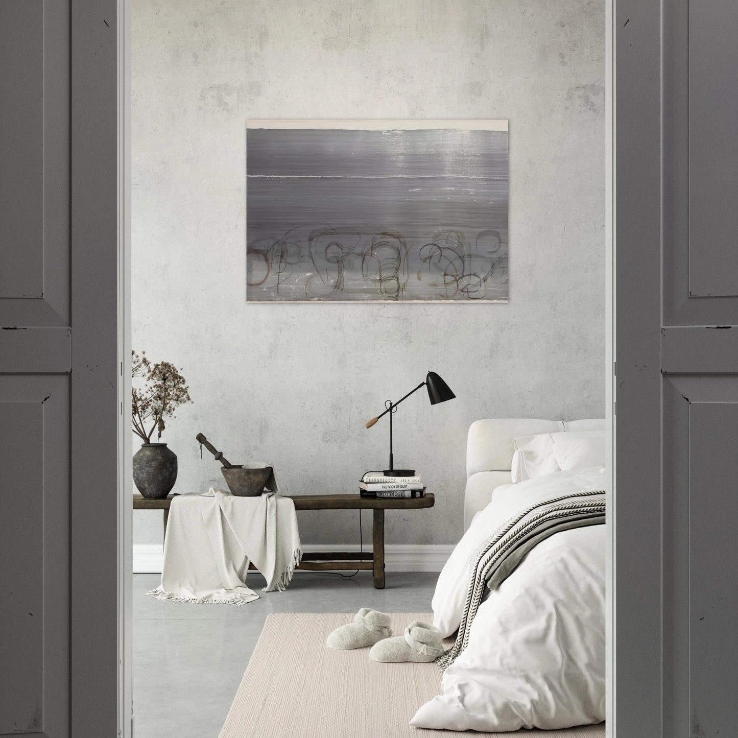 New River Watercolor, Series IV, No. 6 - 1988 - John Cage Brushed Aluminum Print - 70x100 cm / 28x40 inches | John Cage Aluminum Print | John Cage Prints