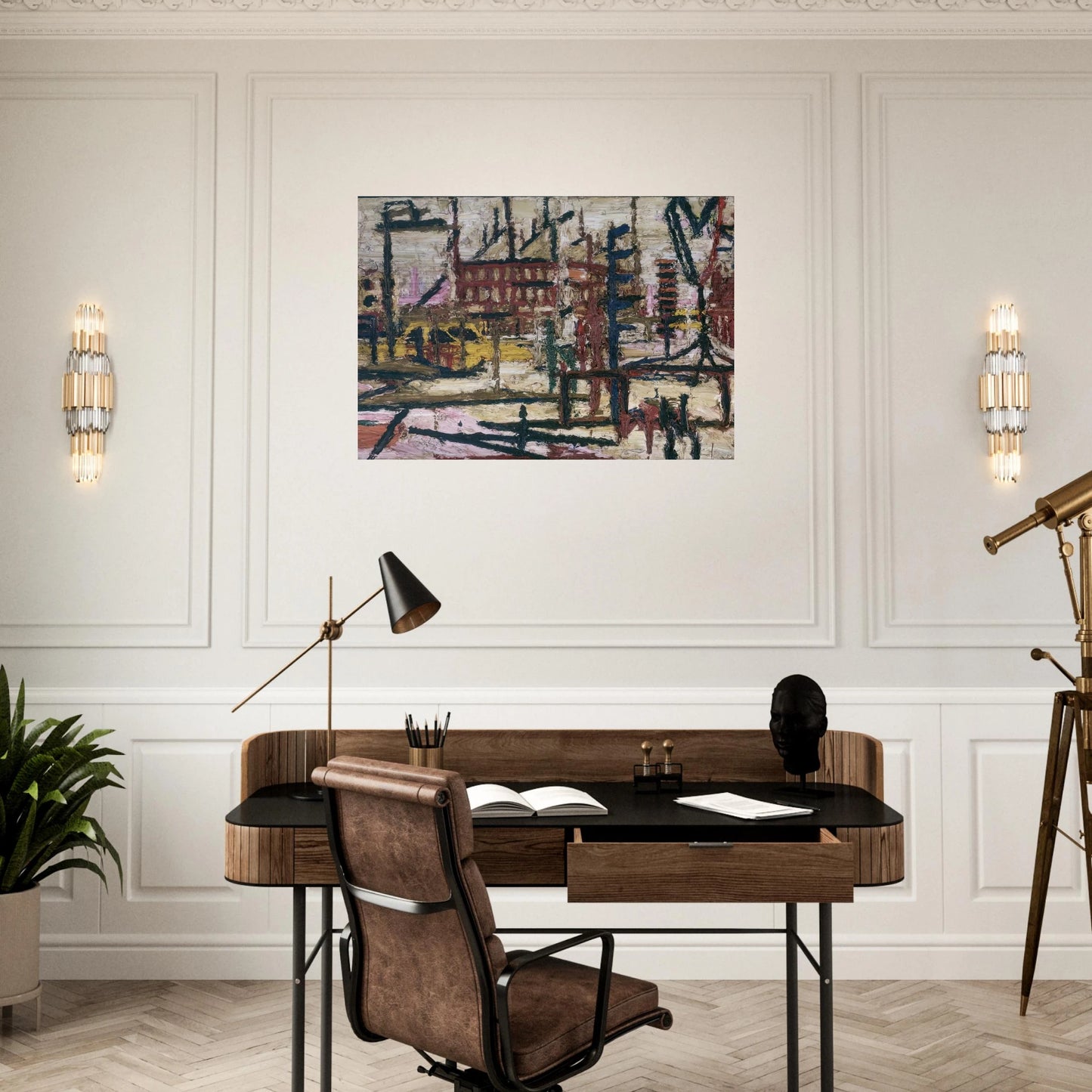 MORNINGTON CRESCENT - Frank Auerbach Brushed Aluminum Print - 70x100 cm / 28x40 inches | Frank Auerbach Aluminum Print | Frank Auerbach Prints