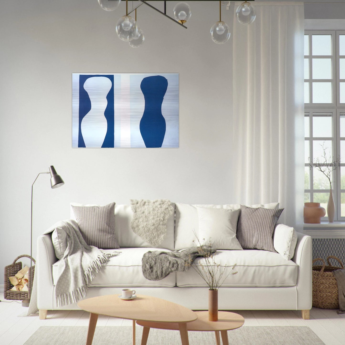 WHITE TORSO AND BLUE TORSO 1944 - Henri Matisse Brushed Aluminum Print - 70x100 cm / 28x40 inches | Henri Matisse Aluminum Print | Henri Matisse Prints