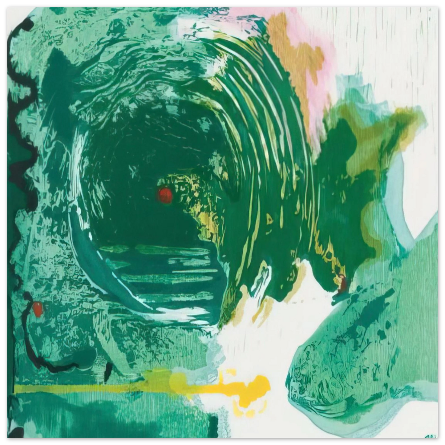 Helen Frankenthaler - Radius - 1993 Wall art - 21x29.7 cm / 8x12" - Premium Wooden Framed Poster With Fine Art Paper-canvas - Wood frame