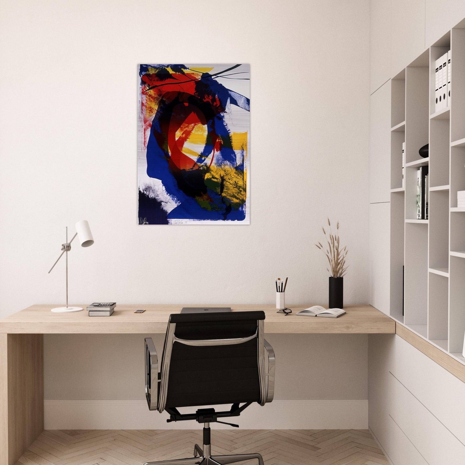 Distance Finding Mozart - Paul Jenkins Brushed Aluminum Print - 70x100 cm / 28x40 inches | Paul Jenkins Aluminum Print | Paul Jenkins Prints