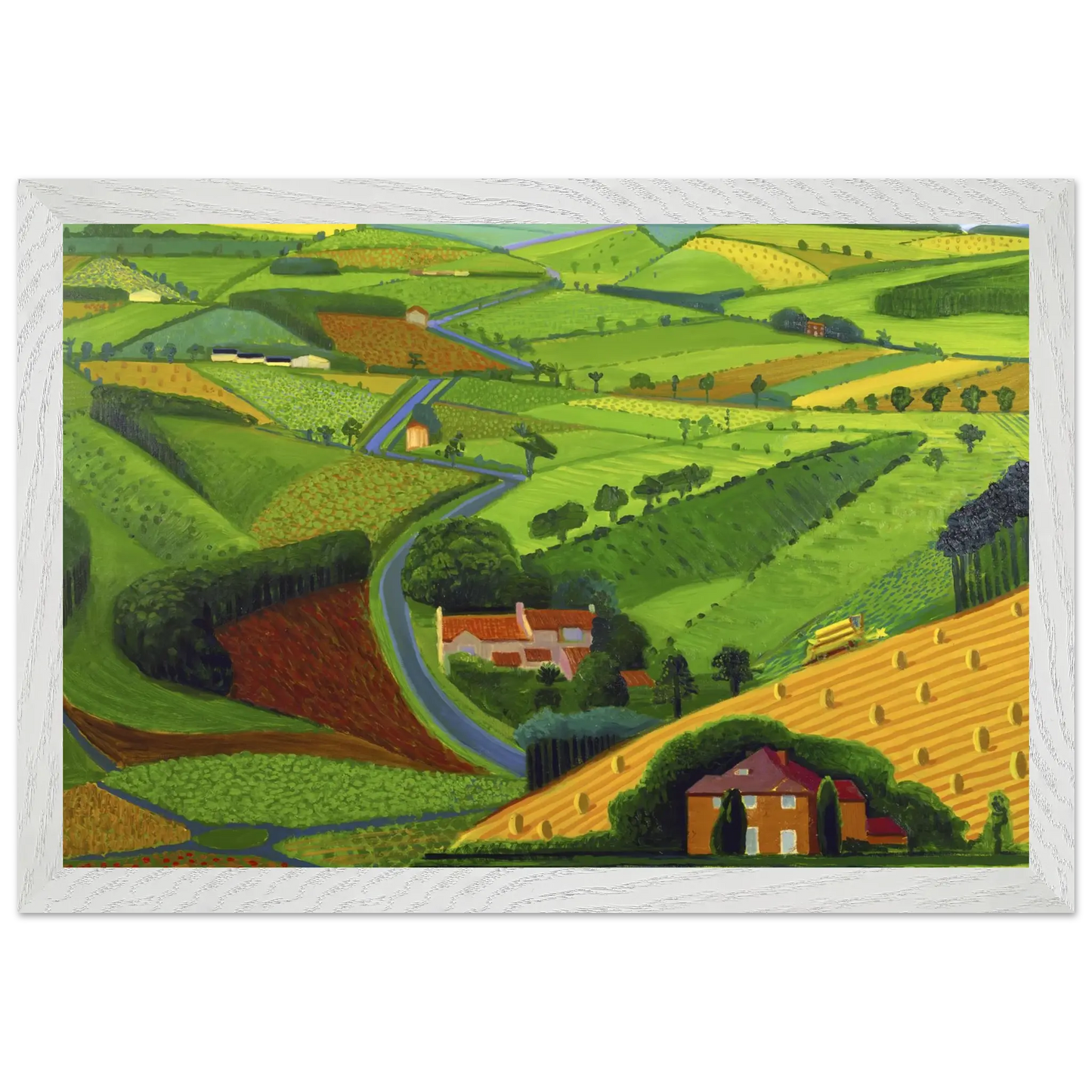 David Hockney - David Hockney Wall art - 50x70 cm / 20x28 Inches - Premium Wooden Framed Poster With Fine Art Paper - Black frame