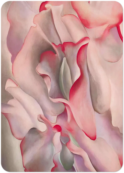 Pink Sweet Peas 2 By Georgia O'Keeffe Pack of 10 Post Cards | Georgia O'Keeffe Post Cards | A6 (10.5 x 14.8 cm) - 4.1 x 5.8 inches