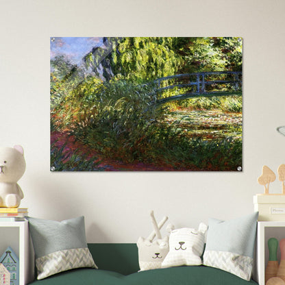 The Japanese Bridge The Water-Lily Pond and Path by the Water - claude monet Acrylic Print - 70x100 cm / 28x40″ inches