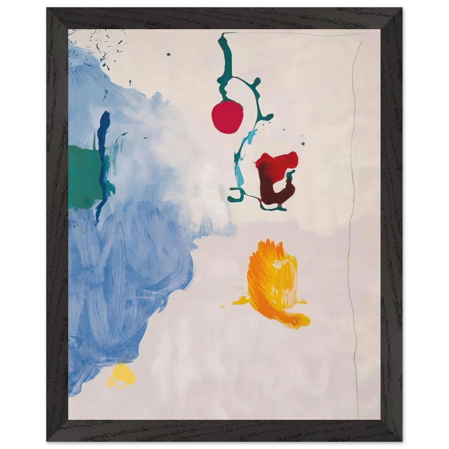 Helen Frankenthaler - Eve - 1995 Wall art - 40x50 cm / 16x20 Inches - Premium Wooden Framed Poster With Fine Art Paper - Wood frame