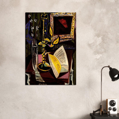 Still life with candlestick - 1937 - Pablo Picasso Brushed Aluminum Print - 70x100 cm / 28x40 inches | Pablo Picasso Aluminum Print | Pablo Picasso Prints