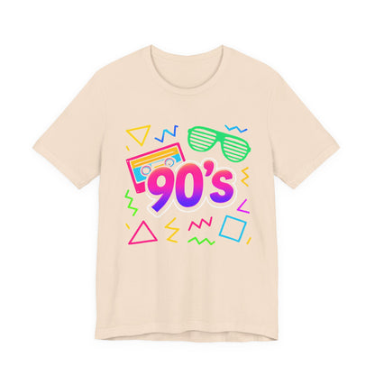 Música de la vieja escuela de los 90: ambiente arcade, clásico vintage de los 90. Camiseta retro de los 90 con la frase "Amo los años noventa".