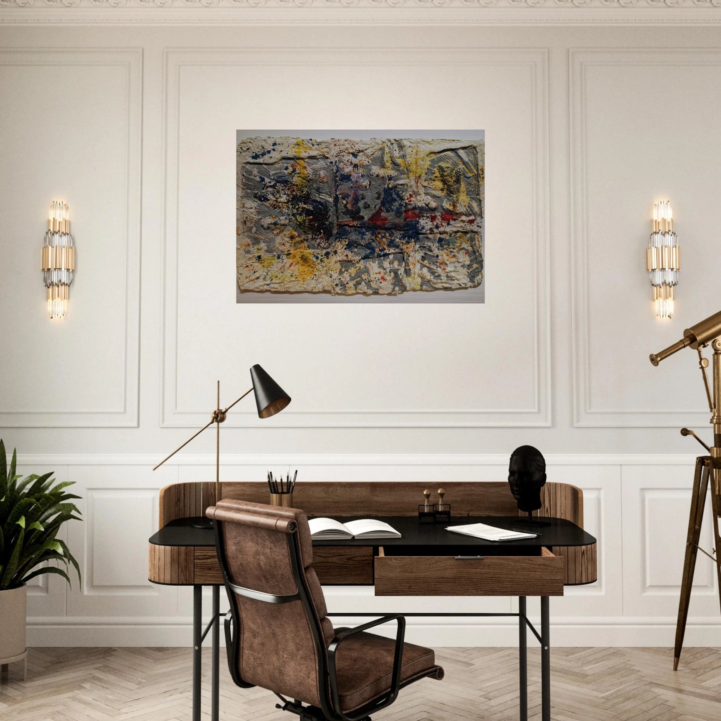 Elegy #2 - Sam Gilliam Brushed Aluminum Print - 70x100 cm / 28x40 inches | Sam Gilliam Aluminum Print | Sam Gilliam Prints