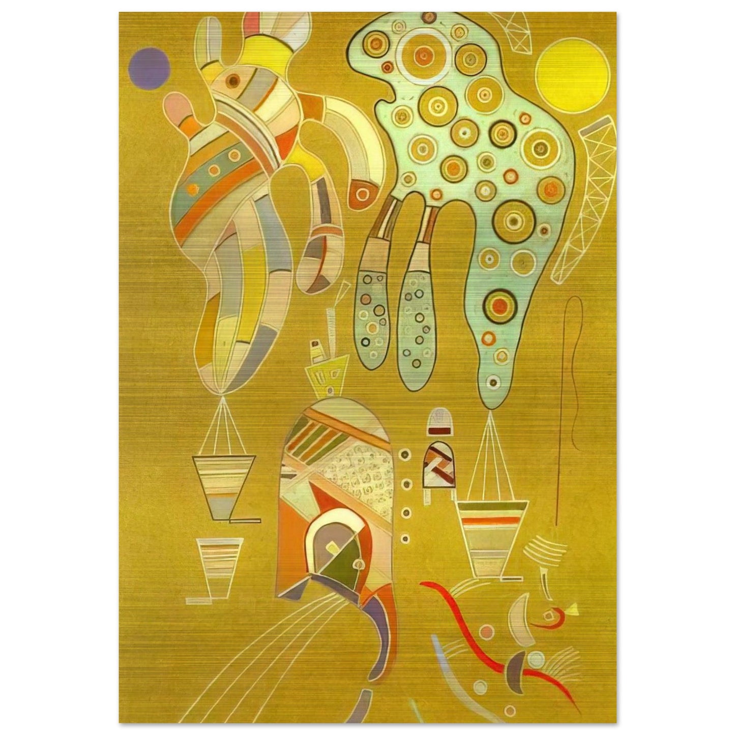 UNTITLED 1941 - Wassily Kandinsky Brushed Aluminum Print - 70x100 cm / 28x40 inches | Wassily Kandinsky Aluminum Print | Wassily Kandinsky Prints