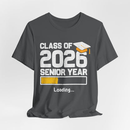 Camiseta de último año de la clase de 2026, camiseta de graduación, regalo de graduación unisex, ropa para estudiantes de último año de secundaria, camiseta con destino a la universidad