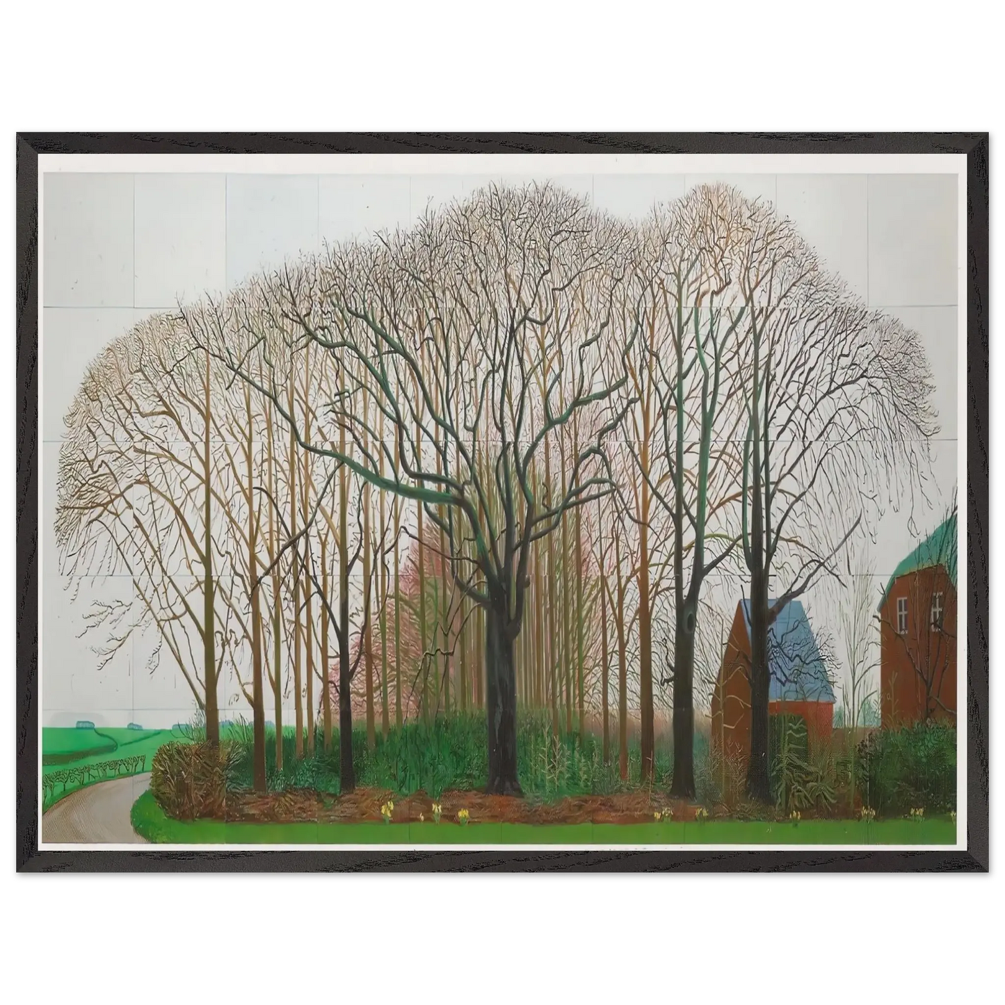 David Hockney - David Hockney Wall art - 60x80 cm / 24x32 Inches - Premium Wooden Framed Poster With Fine Art Paper - Wood frame