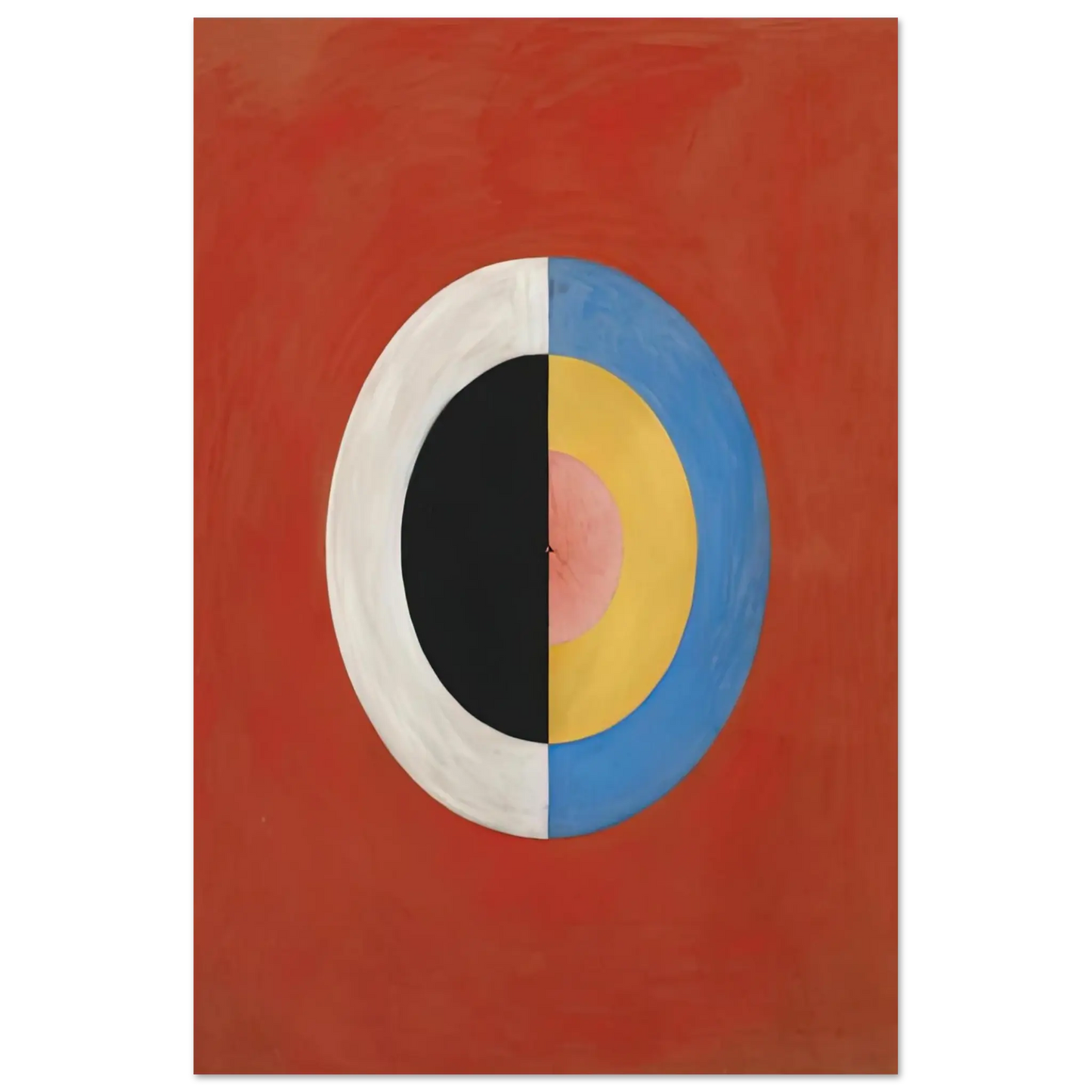 Hilma af Klint - THE SWAN NO 17 1915 0 Wall art - 20x25 cm / 8x10 Inches - Premium Wooden Framed Poster With Fine Art Paper - Black frame