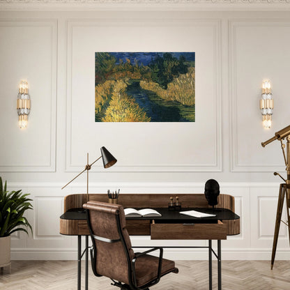The Little Stream - Vincent van Gogh Brushed Aluminum Print - 70x100 cm / 28x40 inches | Vincent van Gogh Aluminum Print | Vincent van Gogh Prints