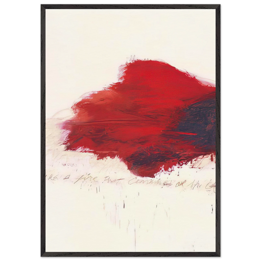 Fifty Days at Iliam The Fire that Consumes All before It - Cy Twombly 70x100 cm / 28x40 inches Framed Art Print – Black Wooden Frame