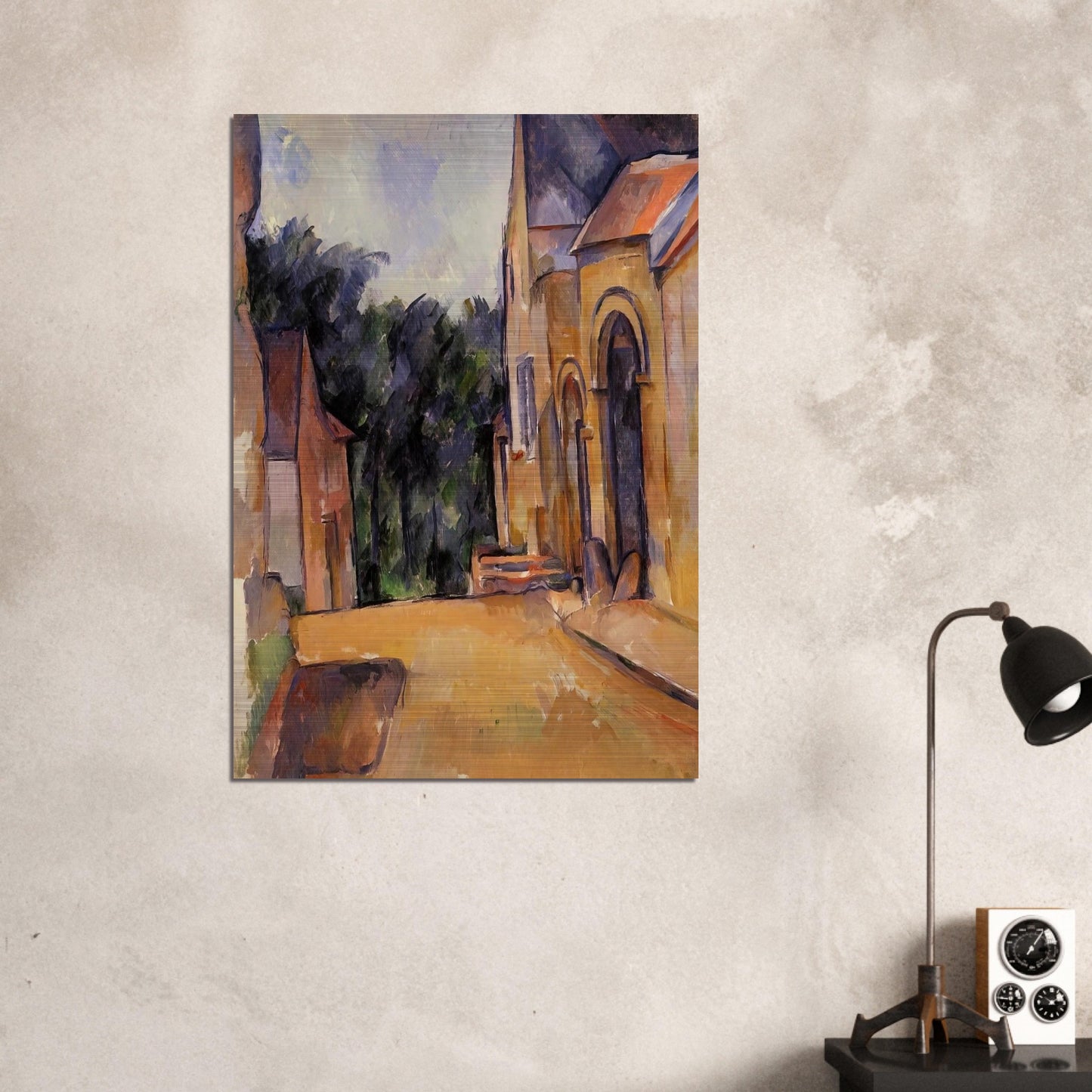 Farm at Montgeroult - Paul Cézanne Brushed Aluminum Print - 70x100 cm / 28x40 inches | Paul Cézanne Aluminum Print | Paul Cézanne Prints